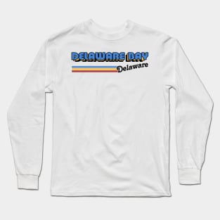 Delaware Bay, Delaware / / Retro Styled Design Long Sleeve T-Shirt